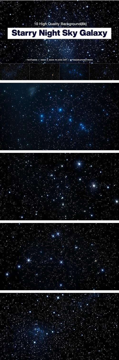 Starry Night Sky Galaxy Background - 6WQYNP4