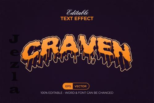 Halloween Text Effect Melted Style - 286070198