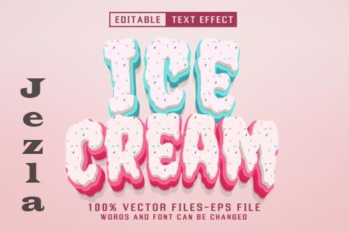 Ice Cream Editable Text Effect  - 5LLXARZ