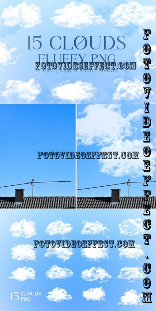 Fluffy Clouds Png Overlays #1 - PXCPU5X