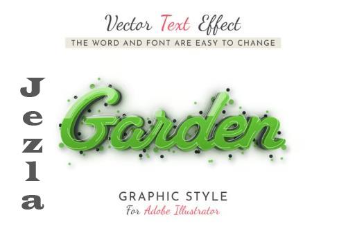 Green Garden Editable Text Effect - 284871487