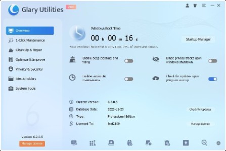 Glary Utilities Pro 6.16.0.20