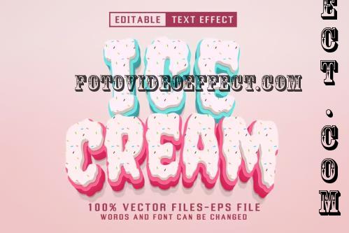 Ice Cream Editable Text Effect  - 5LLXARZ