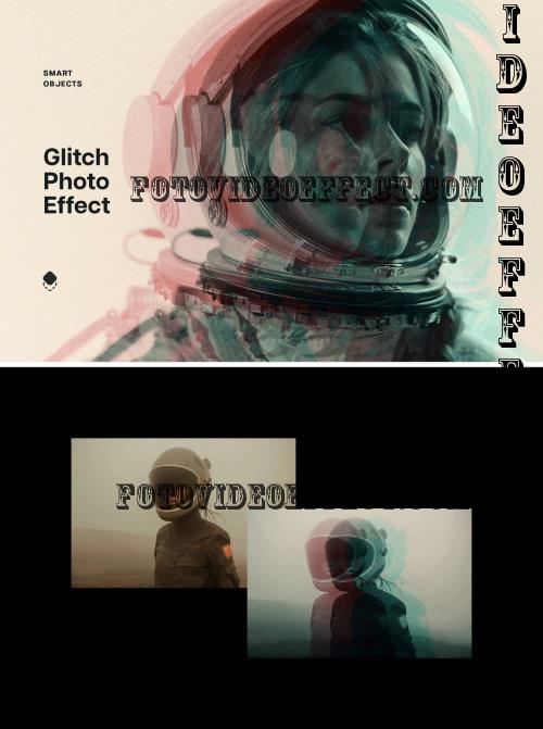 Anaglyph Glitch Photo Effect - 286133104