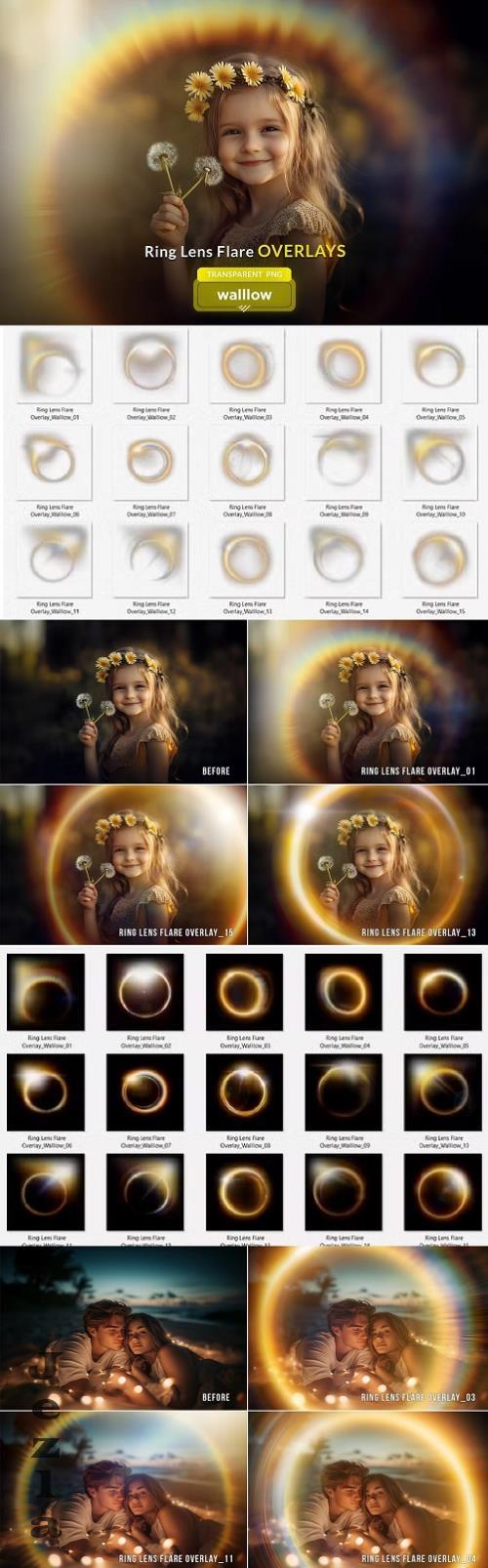 Ring lens flare PNG photo overlays - 286118216