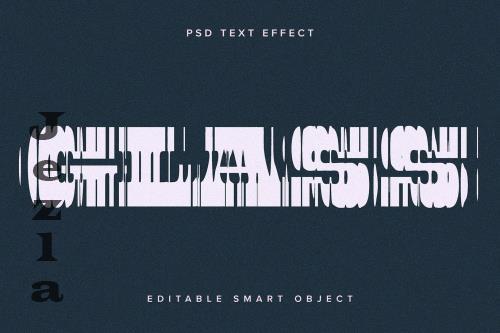 Reeded Glass Distortion PSD Text Effect - HHDLVZN