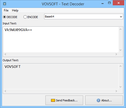 VovSoft Text Decoder And Encoder 2.0