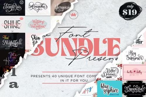 The Greatest Special Font Bundle - 40 Premium Fonts - 282206126