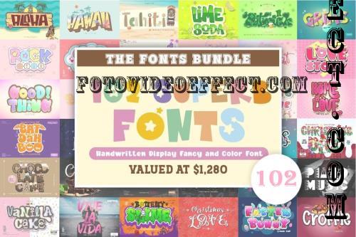 Superb Fonts Bundle - 101 Premium Fonts, 1 Premium Graphics