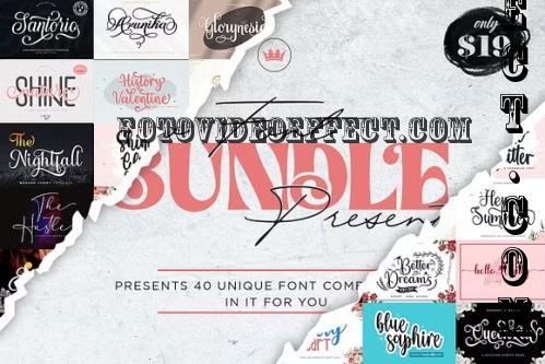 The Greatest Special Font Bundle - 40 Premium Fonts - 282206126