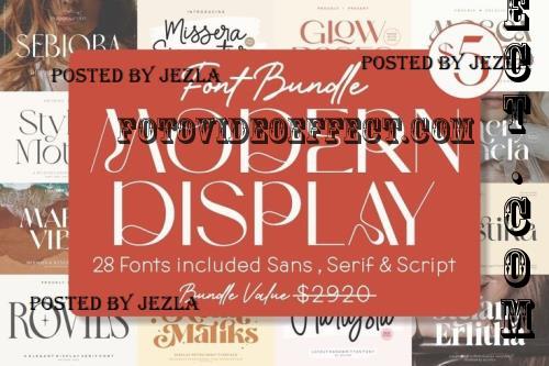 Modern Display Font Bundle - 28 Premium Fonts