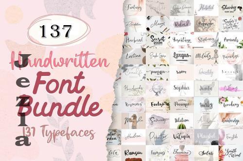 Handwritten Font Bundle - 137 Premium Fonts