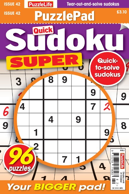 PuzzleLife PuzzlePad Sudoku Super - Issue 42 2024