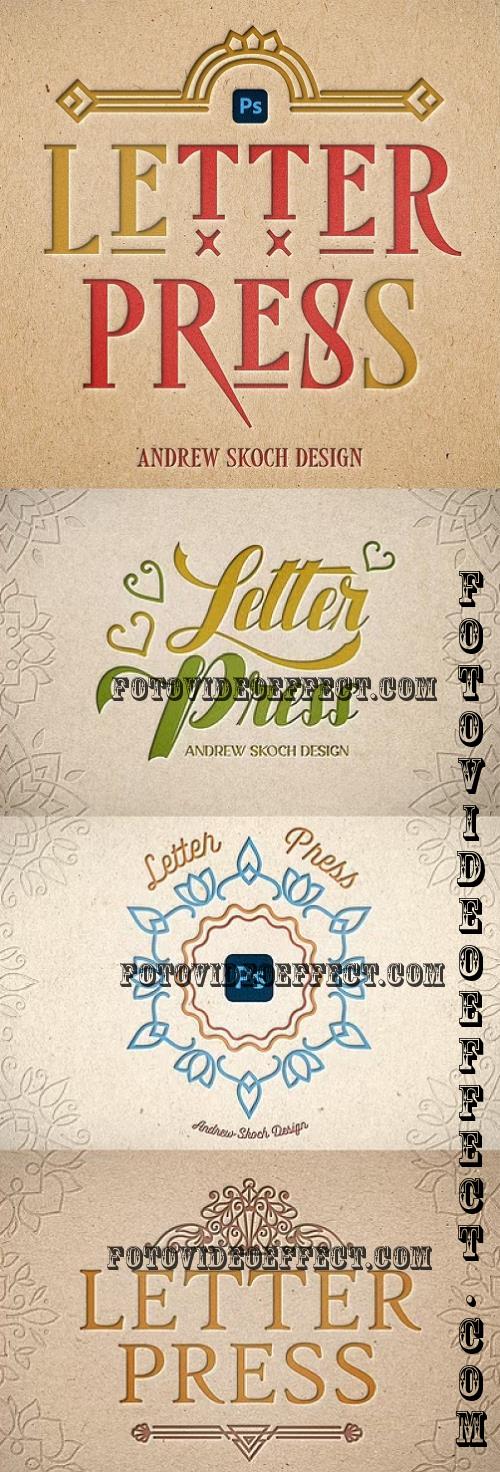 Letter Press Text & Logo Effect - 286134311