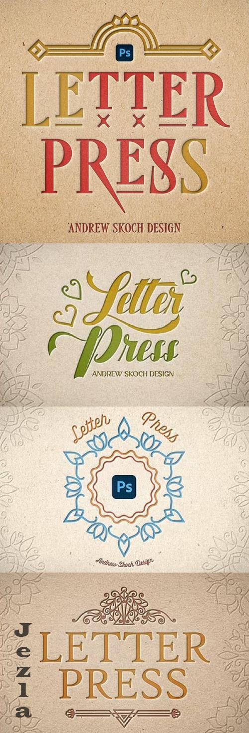 Letter Press Text & Logo Effect - 286134311