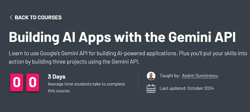 ZerotoMastery – Building AI Apps with the Gemini API