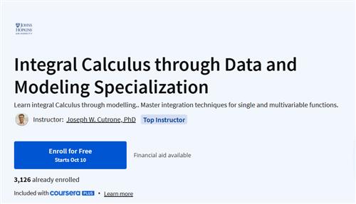 Coursera – Integral Calculus through Data and Modeling Specialization