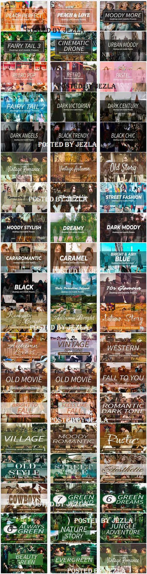 NeoReborn Lightroom Presets Bundle V01 - 55 Premium Graphic