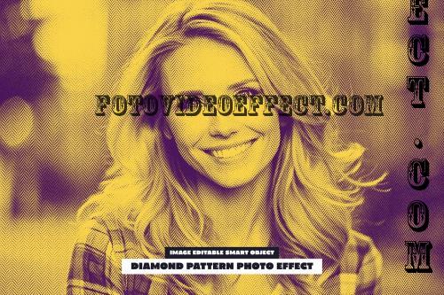 Diamond Pattern Photo Effect - 286314842