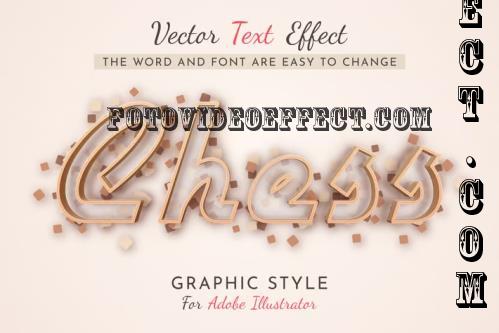 Stroke Chess Editable Text Effect - 285050762