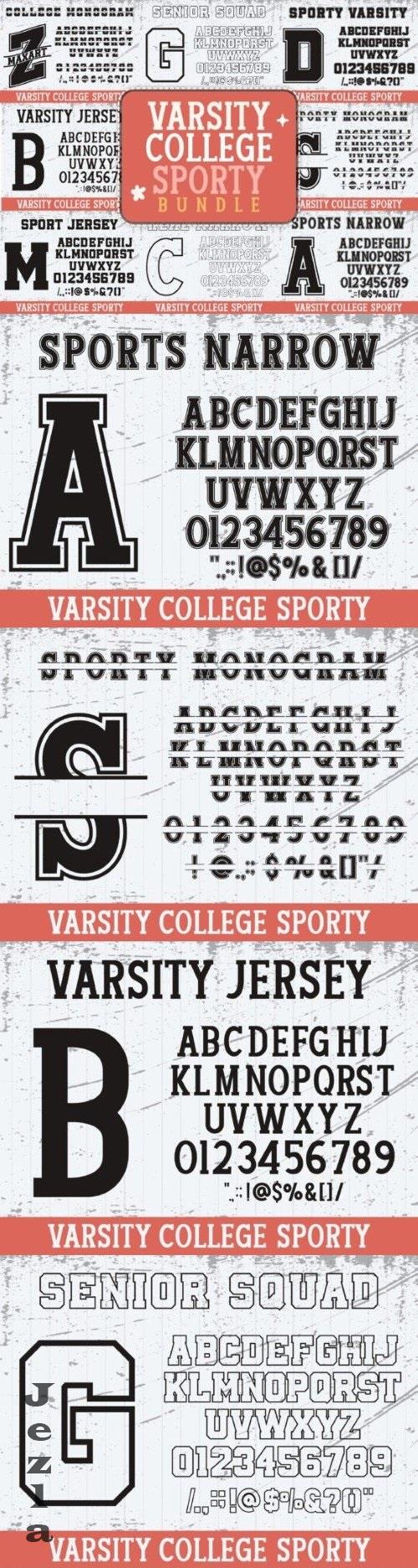 Varsity College Sporty Bundle Font