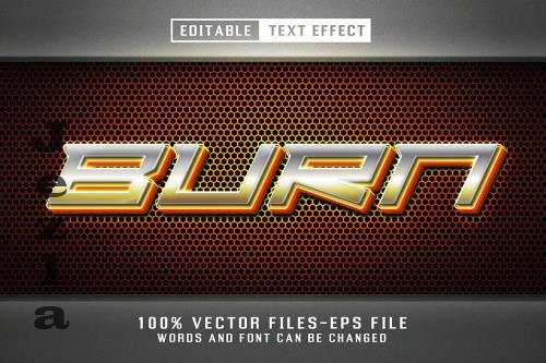 Burn 3d Metalic Text - Editable Text Effect - YF8AMUQ