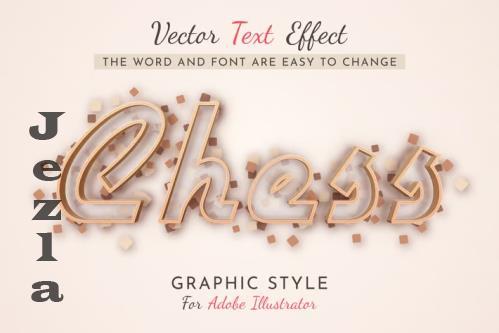 Stroke Chess Editable Text Effect - 285050762