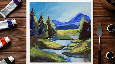 Introduction To Gouache Landscape  Painting 62d19f77e1395513a1e495c0f2fe1068