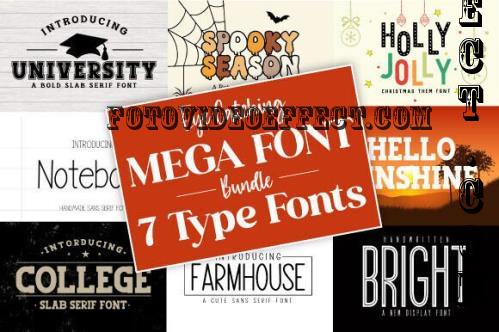 Mega Handmade Bundle Font - 7 Premium Fonts