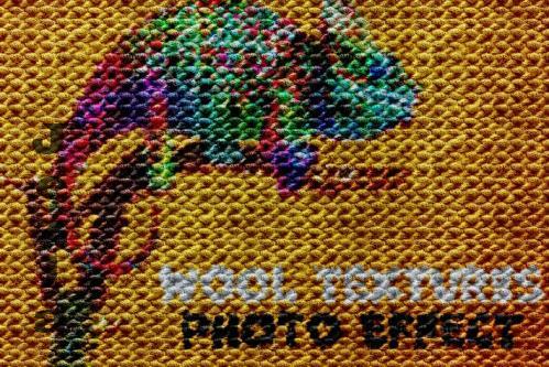 Knitted Wool Texture Photo Effect - MM7VN92