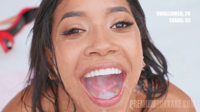 [PremiumBukkake.com] Linda Baker #1 - Bukkake [2023, Ebony, Bukkake, Gokkun, Blowjobs, Cumshots, Swallow, Facials, 2160p]