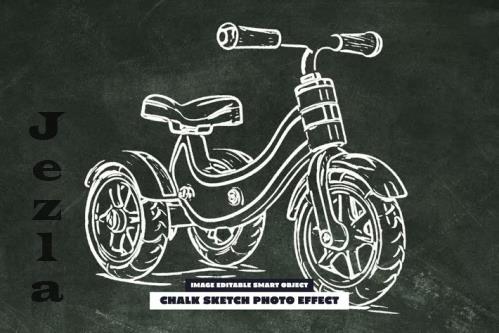 Chalk Sketch Photo Effect - 286838684 - BKVT4AP