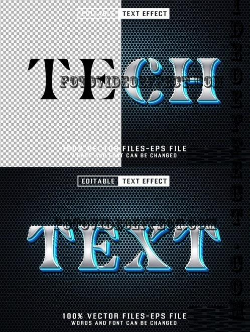 Tech 3d Metalic Text - Editable Text Effect - 5Q2MZJH