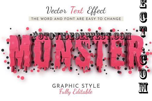 Red Monster Editable Text Effect - 286996566 - 97NAYFW