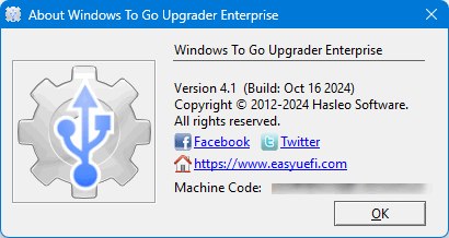 EasyUEFI Windows To Go Upgrader Enterprise 4.1