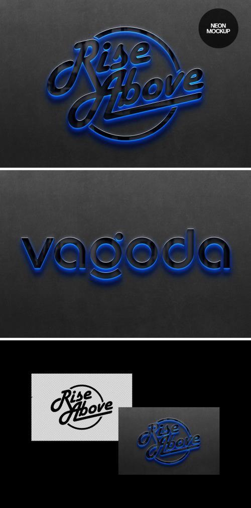 Blue Neon Mockup Sign - 287183309 - 69FH5UQ