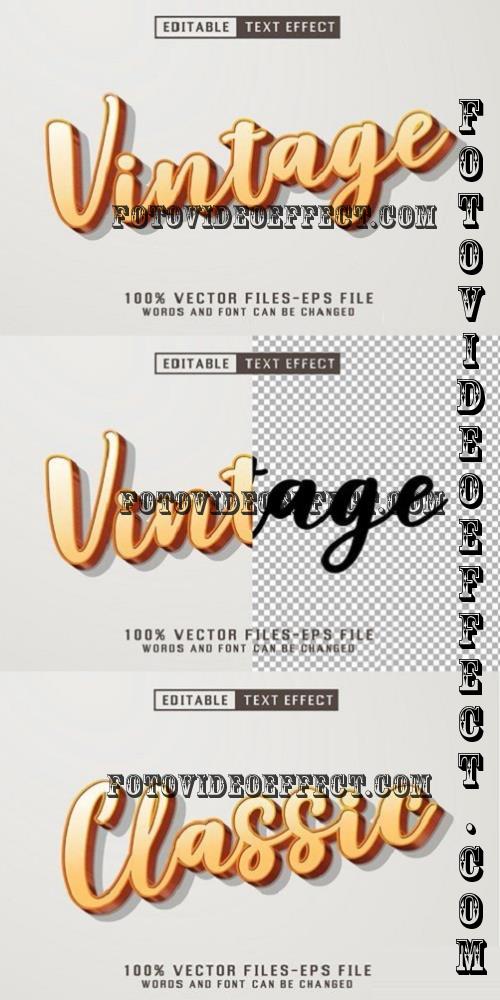 Vintage 3d Text - Editable Text Effect - HPFYPMK