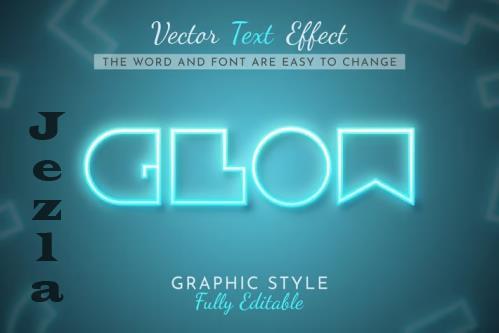 Blue Glow Editable Text Effect - 287349369 - SVXWMAL