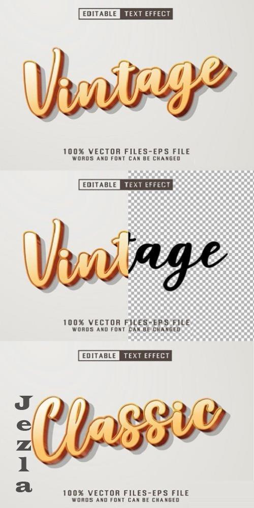 Vintage 3d Text - Editable Text Effect - HPFYPMK