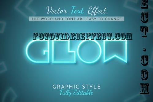 Blue Glow Editable Text Effect - 287349369 - SVXWMAL