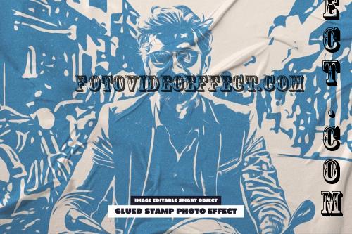 Glued Stamp Photo Effect - 287116347 - LHCCD2X