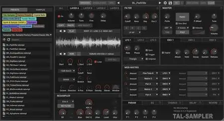 Togu Audio Line TAL–Sampler v4.7.2 (Win/macOS/Linux)