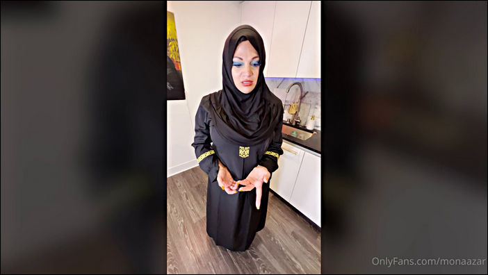 [Onlyfans]: Mona Azar Hijab Abaya Kitchen Fuck [FullHD 1080p | MP4]