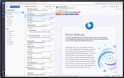 Mozilla Thunderbird v128.3.2 ESR  (Nebula)