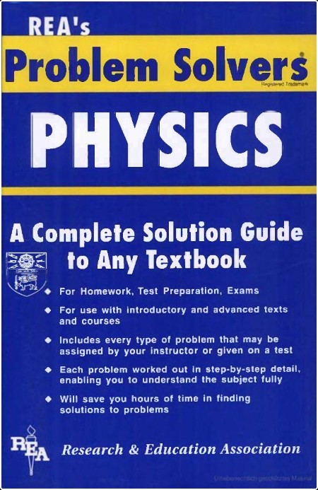 Fogiel M  Problem Solver Physics   Solution Guide to Any Textbook 5ed 2000 Rep