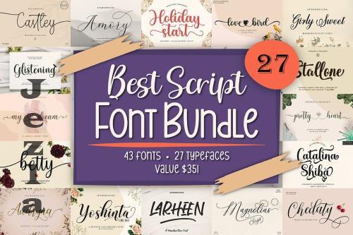 Best Script Font Bundle - 27 Premium Fonts