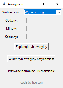 Mój skrypt w Python do Uruchomienia systemu w trybie awaryjnym (może się komuś przyda)