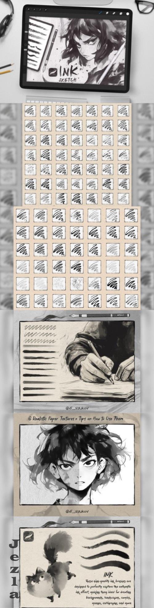 100 Ink Brushes For Procreate - 287657006