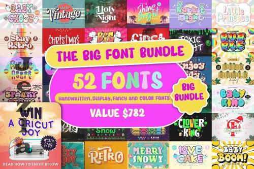 The Big Font Bundle - 52 Premium Fonts