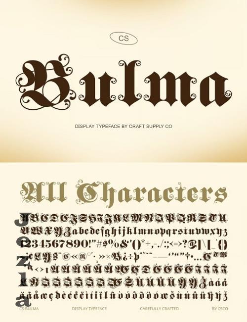 CS Bulma - Blackletter Font - 287602187 - QEN3QQQ